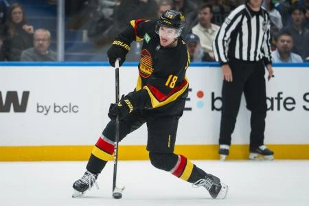 Vancouver Canucks forward Drew O'Connor