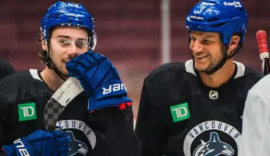 Kevin Bieksa gives backhanded energy while commenting on Quinn Hughes' legacy with the Vancouver Can