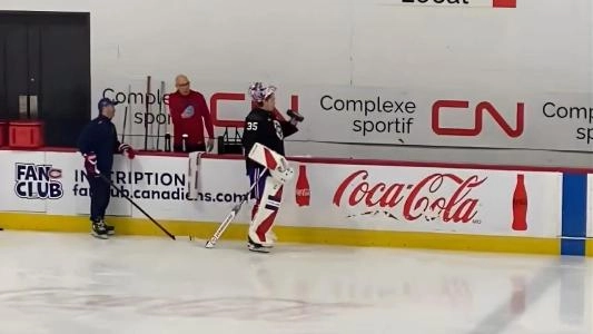 Photo of Samuel Montembeault and Marco Marciano