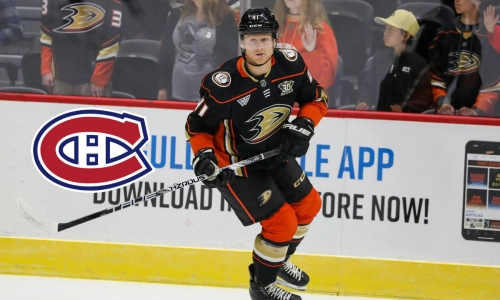 Photo of Nathan Gaucher and Canadiens logo