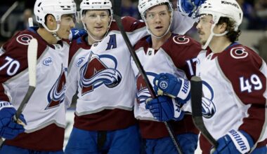 MacKinnon scores twice as the Avalanche beat the Rangers 3-2 in overtime |