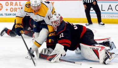 Blake has 2 goals and an assist to lead the Hurricanes past the Predators, 6-3 |