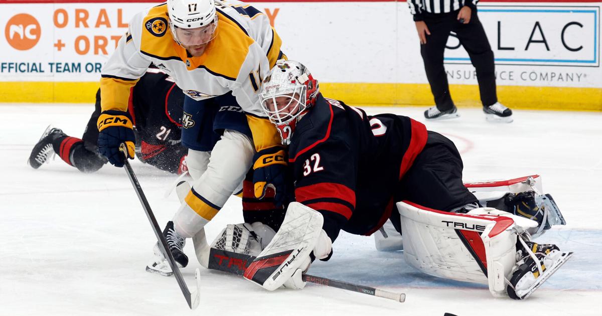 Blake has 2 goals and an assist to lead the Hurricanes past the Predators, 6-3 |