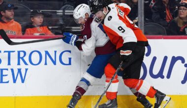 MacKinnon extends his NHL points lead in Colorado’s 3-2 win over the Flyers |
