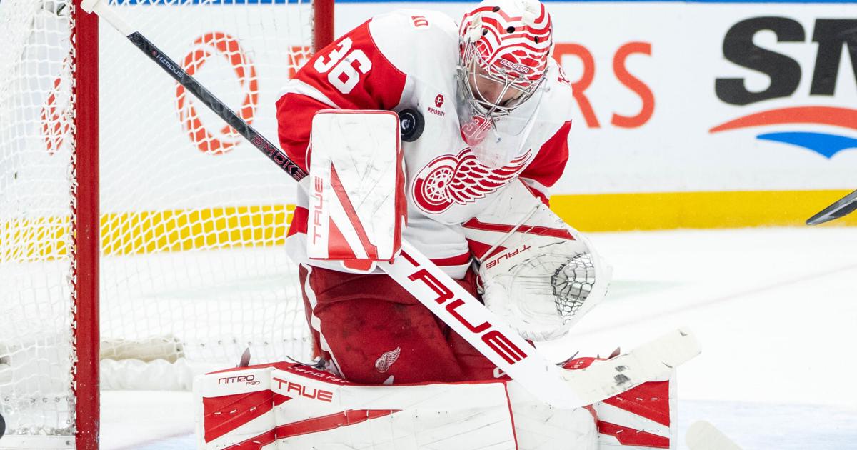 Gibson gets 1st shutout in almost 3 years as Red Wings blank Canucks 4-0 | Sports