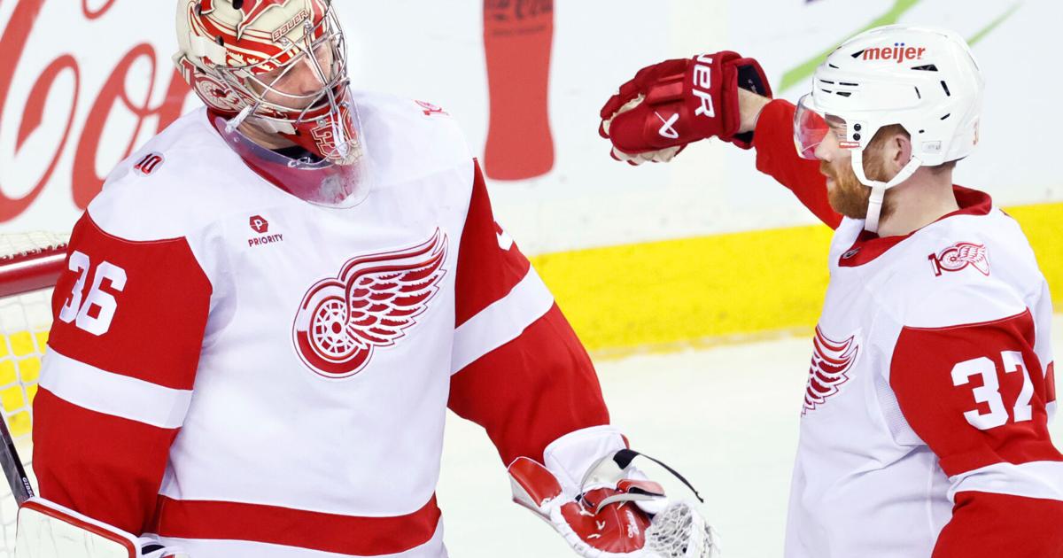 Alex DeBrincat has 2 goals and an assist as Red Wings hold off Flames 4-3 | National Sports