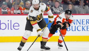 Stone scores his 2nd goal of the game in OT to lift the Golden Knights over the Flyers 3-2 | Pro National Sports