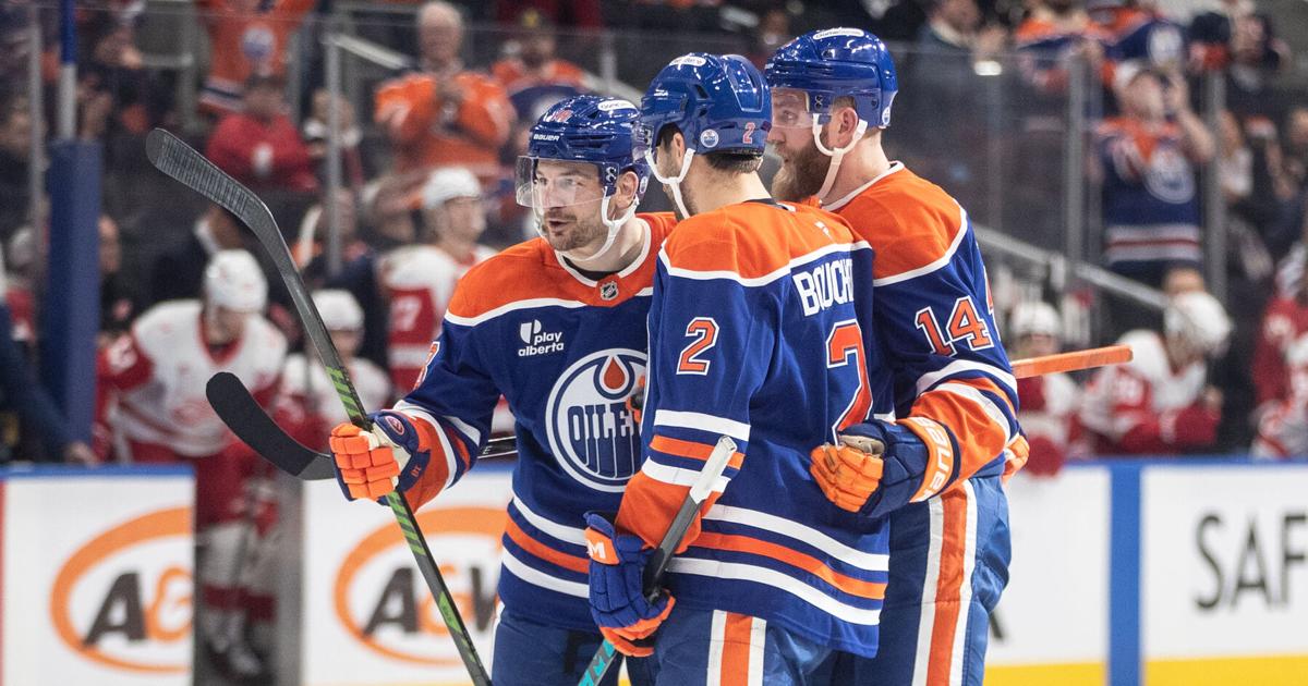 Hyman has 3 goals, McDavid gets 4 assists as Oilers beat Red Wings 4-1 | Pro National Sports