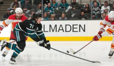 Celebrini's jaw-dropping goal helps Sharks beat Flames 6-3 |