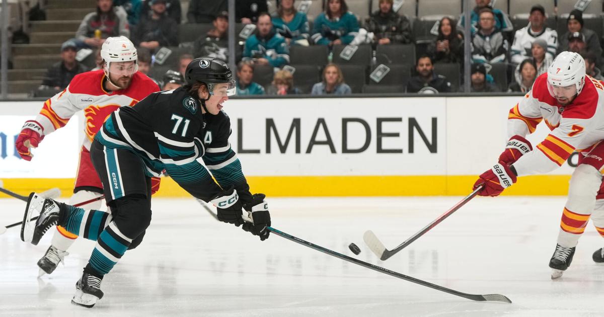 Celebrini's jaw-dropping goal helps Sharks beat Flames 6-3 | National Sports