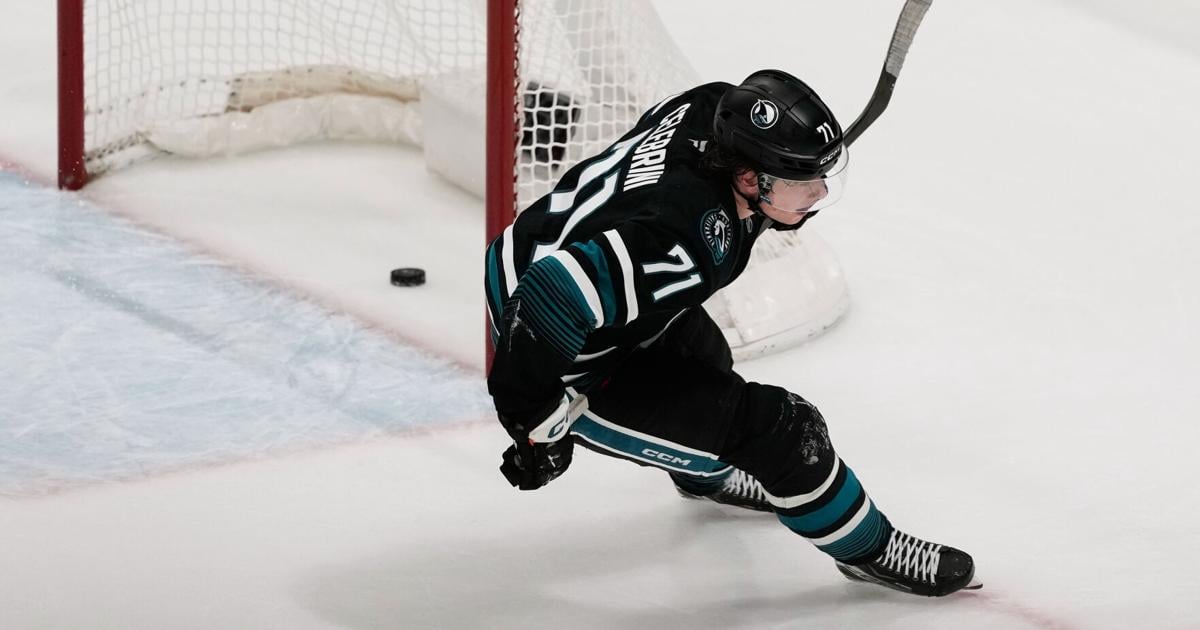 Celebrini's spin-o-rama goal helps him become fastest Sharks player to 50 points | Olympics