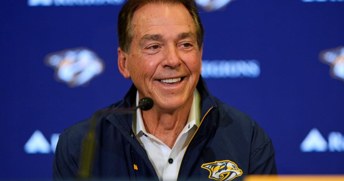 From football to hockey: Nick Saban's new role with the Nashville Predators |