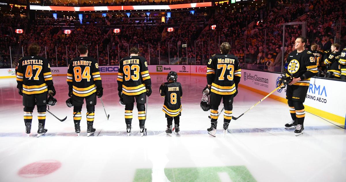 9-year-old Tucker Boutin skates with Boston Bruins | Sports