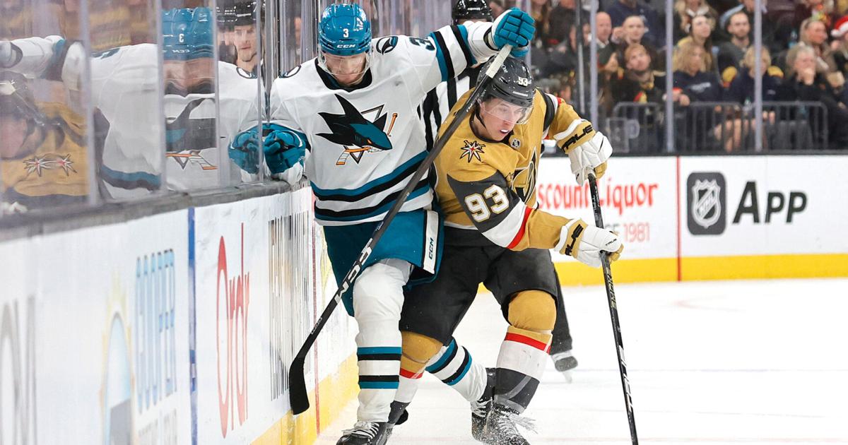 Marner scores 2 as Golden Knights get 5 in 1st period and beat Sharks 7-2 |