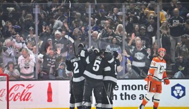 Alex Laferriere nets hat trick as Kings end scoring funk in 6-1 win over Ducks | Sports