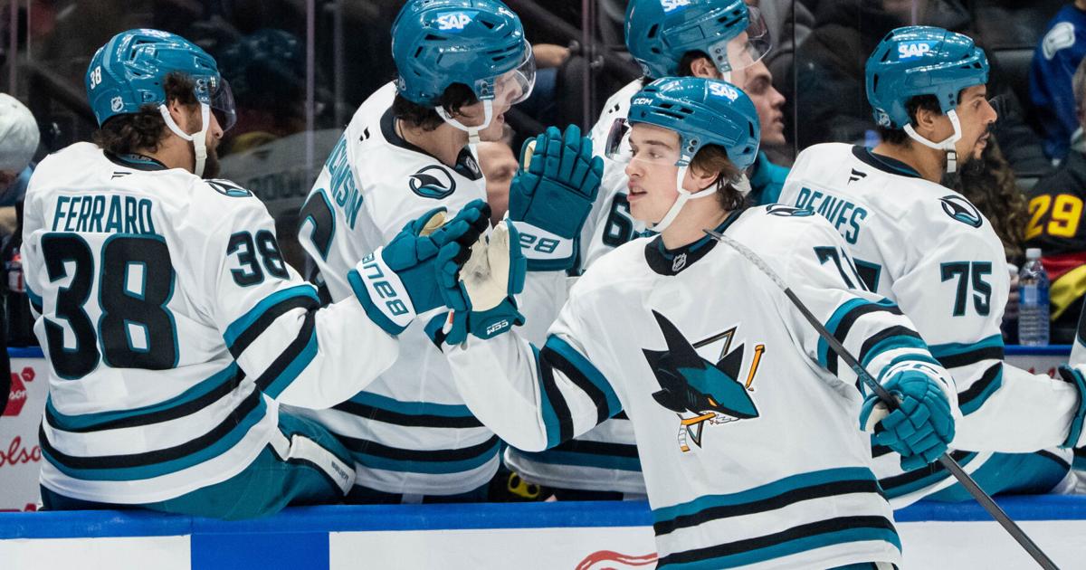 Celebrini gets goal and assist in return home as Sharks top Canucks 6-3 to stop 3-game slide |