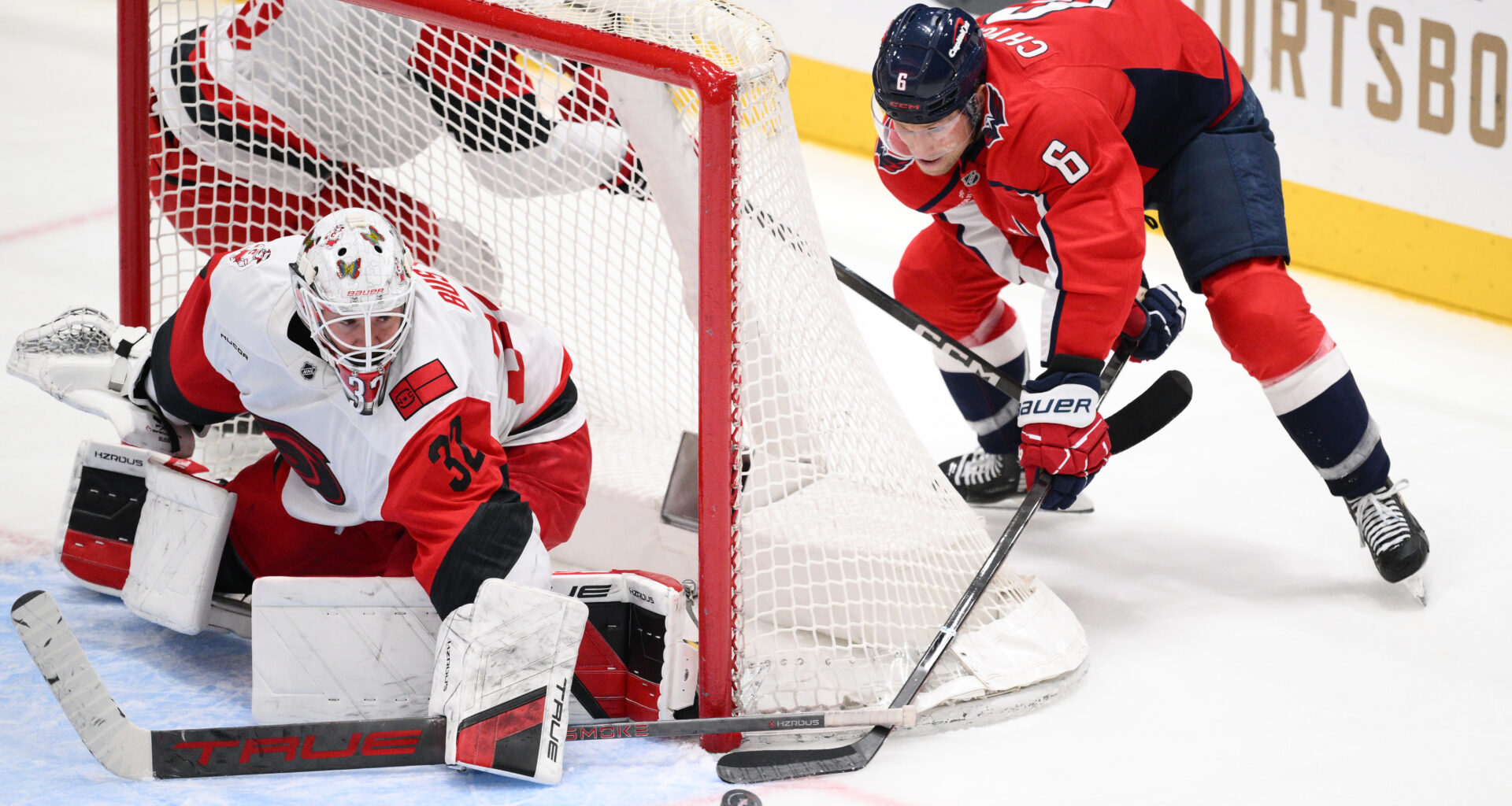 Hurricanes' Brandon Bussi becomes fastest goalie to reach 10 wins, denying Capitals in a shootout