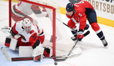 Hurricanes' Brandon Bussi becomes fastest goalie to reach 10 wins, denying Capitals in a shootout