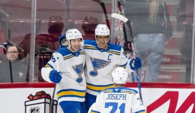 Brayden Schenn, Dylan Holloway lead St. Louis Blues to win over Montreal Canadiens