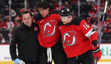 Brenden Dillon injured in fight during 1,000th career game