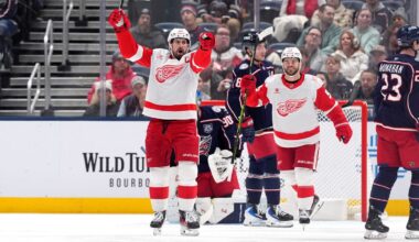 Wings open road trip with wild, 6-5 shootout loss in Columbus
