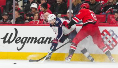 Hurricanes finish strong to deal Blue Jackets a third straight loss