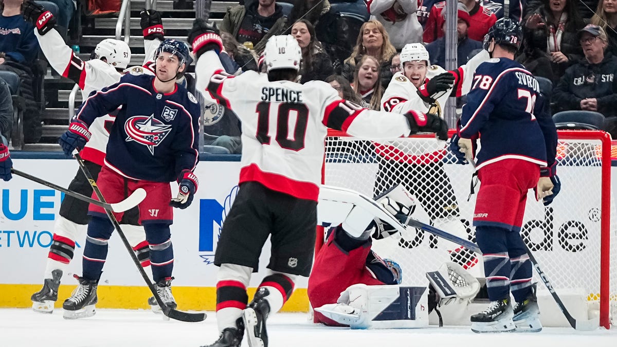 Senators chase Merzlikins, deal Blue Jackets a fourth straight loss