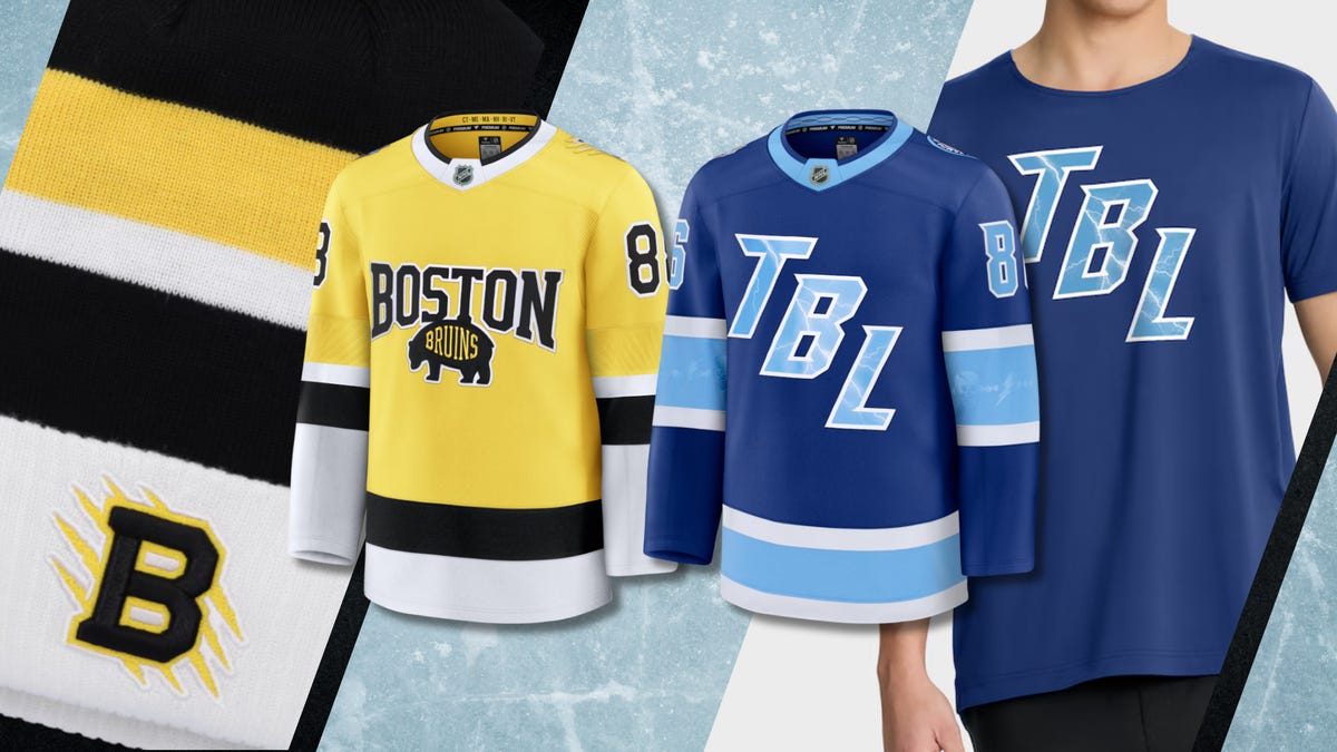 2026 NHL Stadium Series gear, Bruins, Lightning apparel, jerseys
