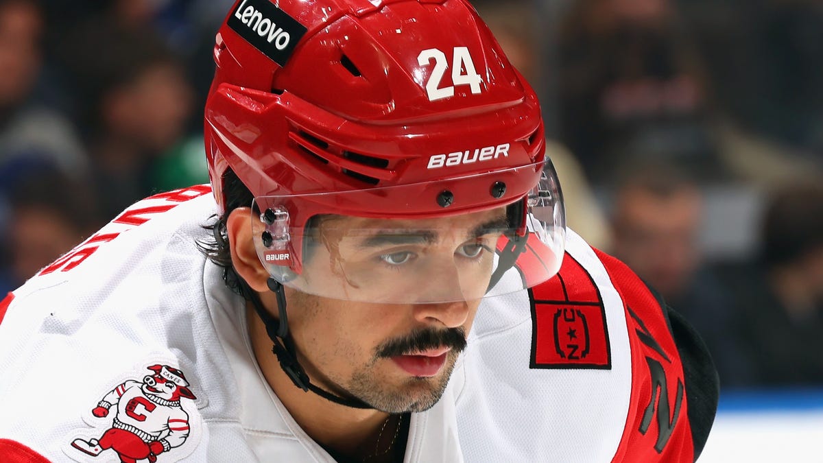 Hurricanes' Seth Jarvis crashes into net, out 'a while' with injury