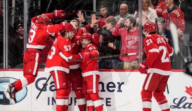 Red Wings game won by Dylan Larkin's goal in OT vs Stars
