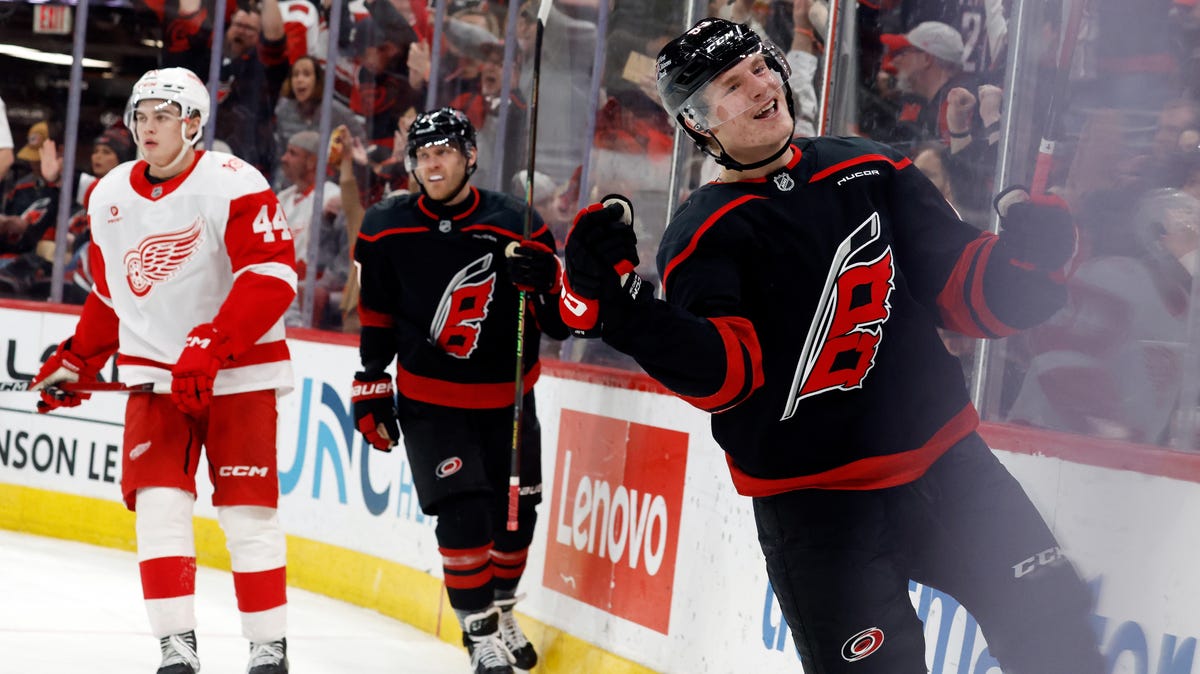 Red Wings stumble back to action with loss to Hurricanes