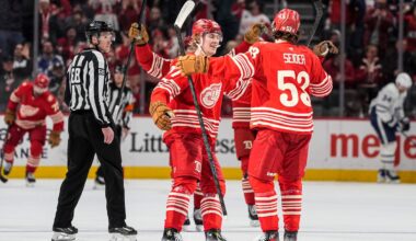 Detroit Red Wings rally twice, mash Toronto Maple Leafs, 3-2, in OT