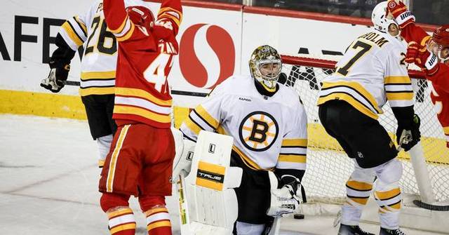 Connor Zary scores on OT power play to lift the Flames past the Bruins, 2-1