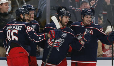 The Columbus Blue Jackets blew another third-period lead Thursday night — but Adam Fantilli's late goal and Elvis Merzlikins' perfect shootout propelled the Blue Jackets to a 6-5 victory.
