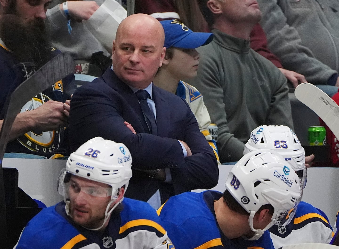 Jim Montgomery's Blues have struggled this season.