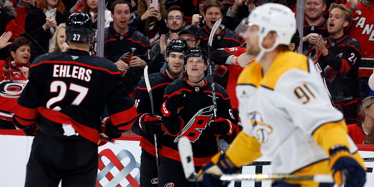 Blake scores twice, Bussi wins again as Hurricanes top Predators