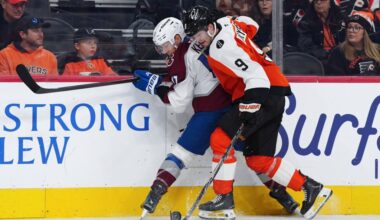 Flyers battle but can't find a way to get past Avs
