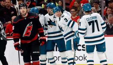 Hurricanes flat in 4-1 loss to Sharks
