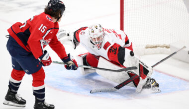 Hurricanes’ Brandon Bussi becomes fastest goalie to reach 10 wins, denying Capitals in a shootout