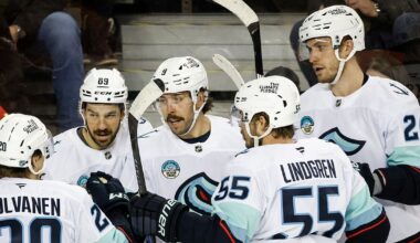 Lindgren, Stephenson help Kraken beat Sharks 4-2 to snap four-game skid