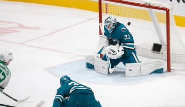 Alex Nedeljkovic's error costly in San Jose Sharks' loss to Dallas Stars