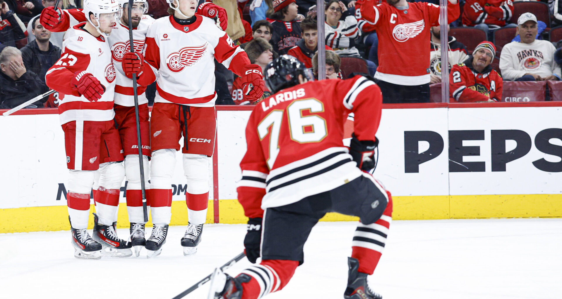 Nick Lardis Debuts In 4-0 Blackhawks Loss To Red Wings