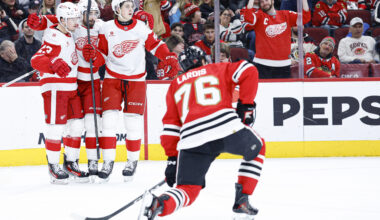 Nick Lardis Debuts In 4-0 Blackhawks Loss To Red Wings