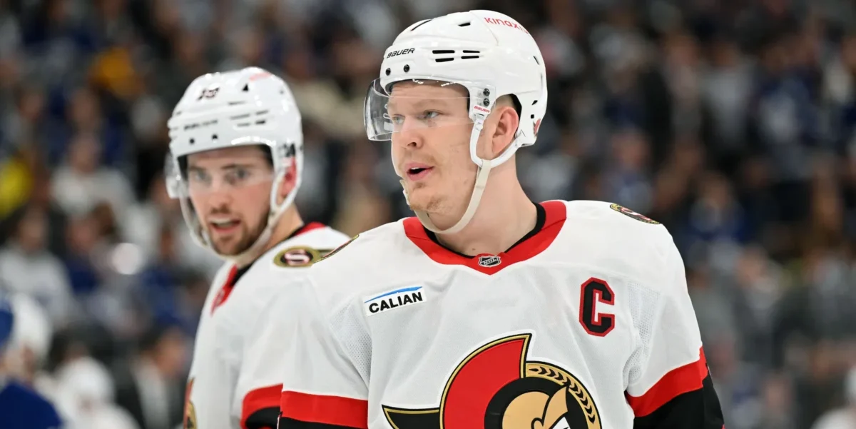 Brady Tkachuk skating for the Ottawa Senators