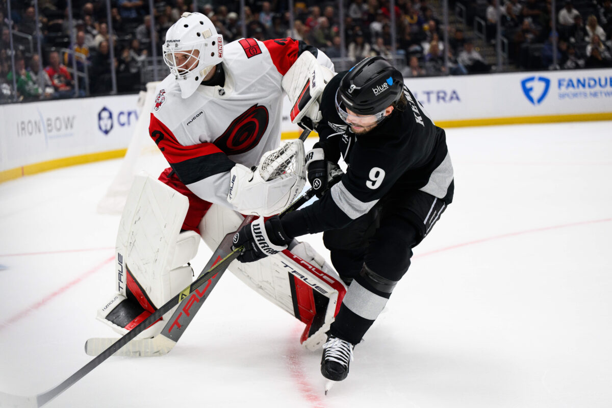 Brandon Bussi Carolina Hurricanes Adrian Kempe Los Angeles Kings