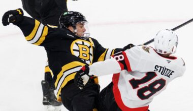 Bruins thumped by Senators, 6-2, for third straight loss