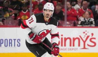 Devils' Siegenthaler receives game misconduct for not having jersey tied down