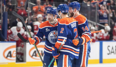 Oilers' Hyman keeps Olympic dream alive with hat trick in win