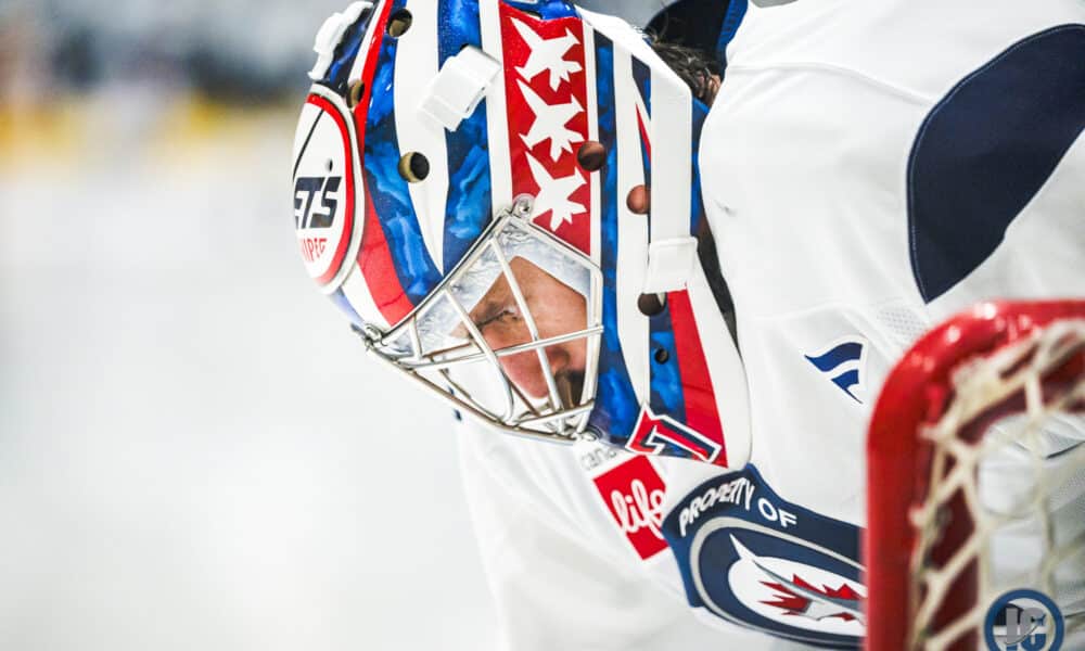 Winnipeg Jets goalie Connor Hellebuyck skates for first time since having knee procedure – Illegal Curve Hockey