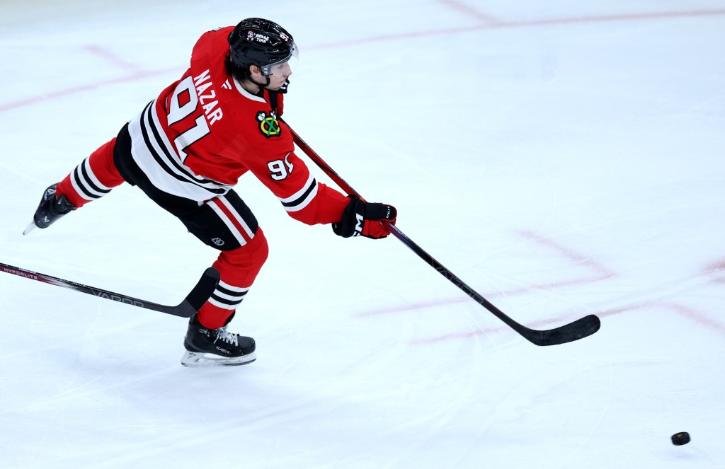 Frank Nazar takes puck to face, out 4 weeks